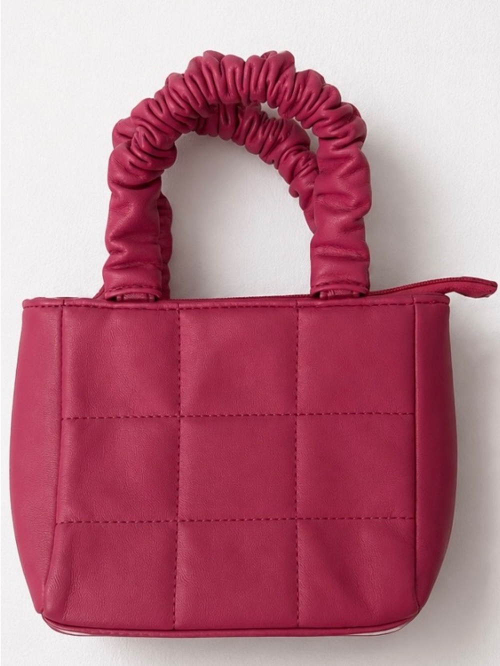 Women’s Quilted Ruched Handle Tote - Pink